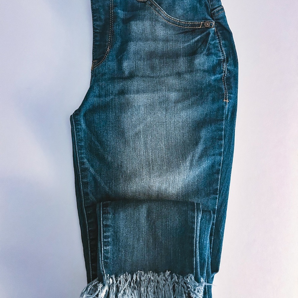 Frayed Hem Denim Jeans